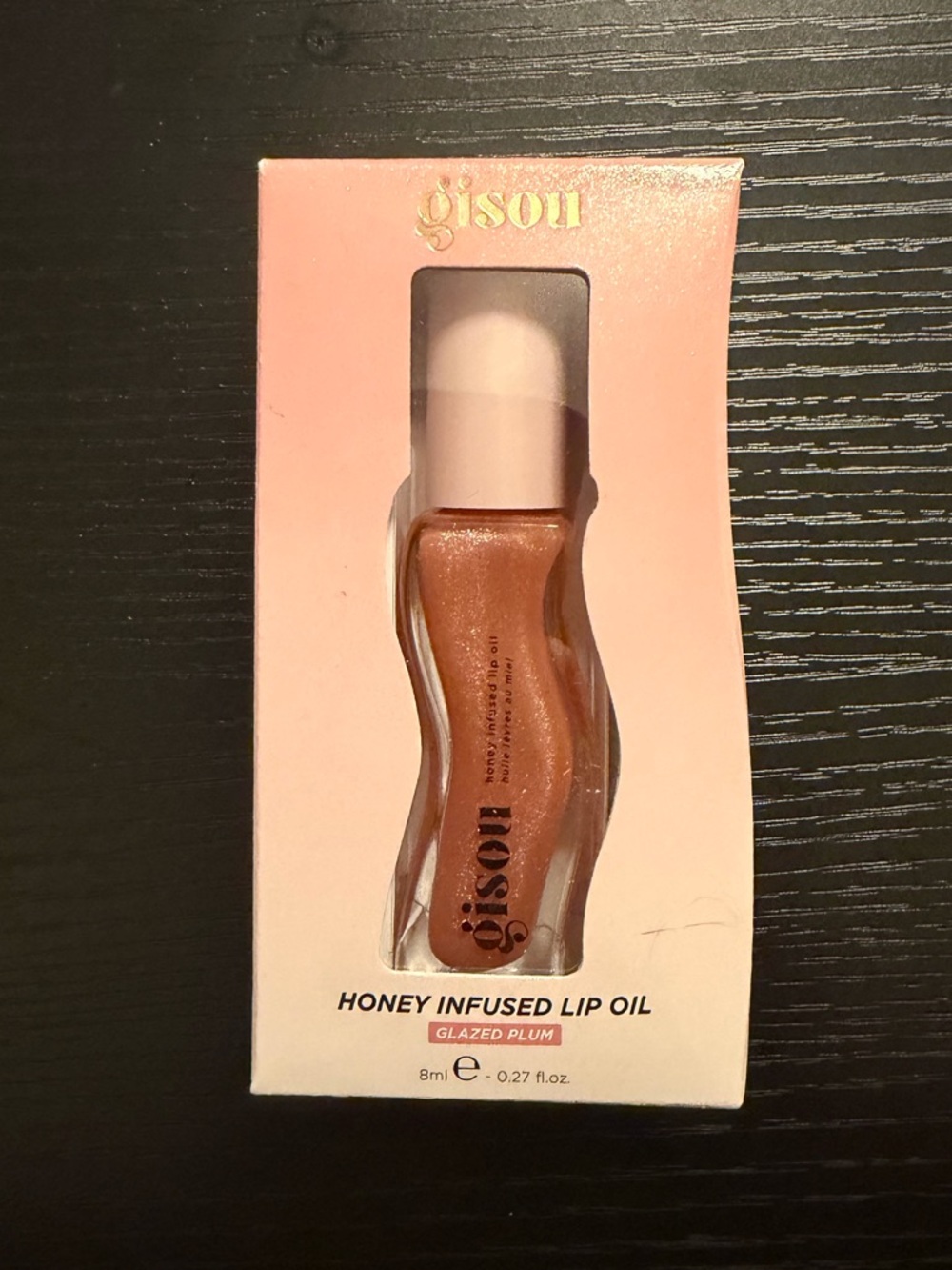 Gisou Honey Infused Lip Oil Glazed Plum NIB Full Size 8ml